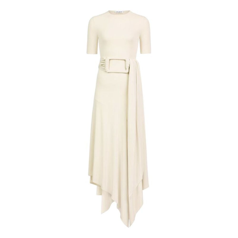 Alaia Women Jersey Dress With Belt